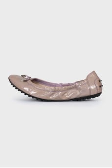 Patent leather ballet flats