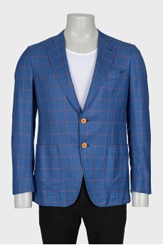 Men's plaid jacket with tag