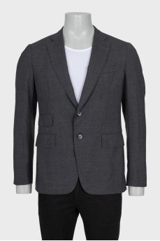 Men's single-breasted wool jacket