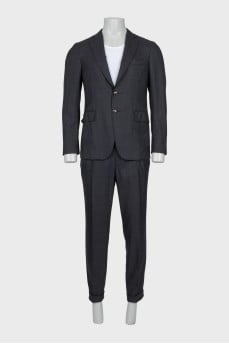 Men's wool suit with trousers and a jacket