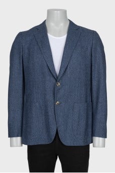 Men's straight wool jacket