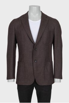 Men's wool and cashmere jacket with pockets