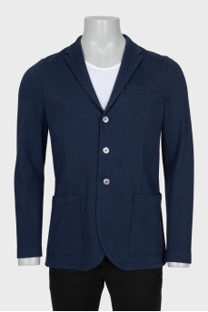 Men's unlined jacket with patch pockets