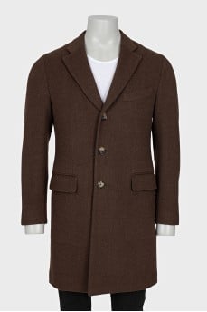 Men's brown wool coat