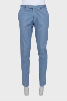 Men's straight trousers in light blue