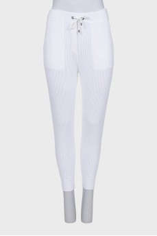 Tapered drawstring trousers with pockets