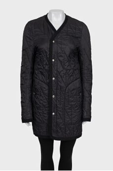 Black straight jacket with buttons
