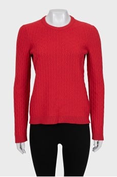Cashmere jumper with textured knit