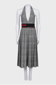 Woolen sundress with open shoulders