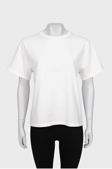 White straight-cut T-shirt