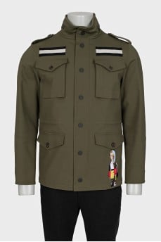 Men's jacket with a branded patch