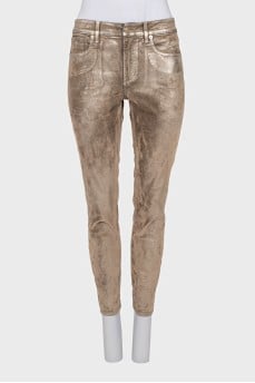 Shiny slim fit jeans