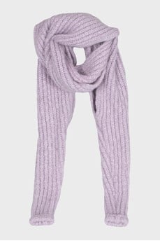 Chunky knit scarf with sleeves