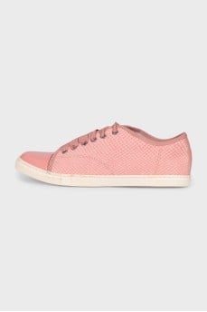 Pink embossed sneakers