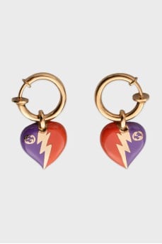 Interlocking G Heart Earrings