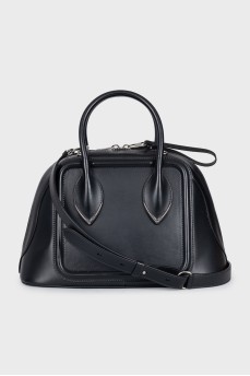 Black bag with raised seams