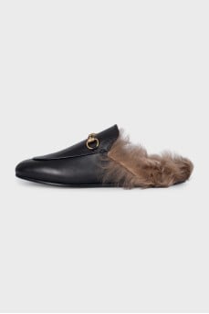 Princetown leather mules with tag