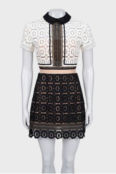 Lace fitted mini dress