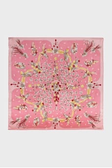 Pink silk scarf