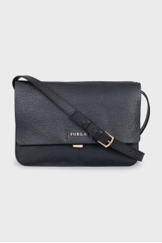 Rectangular leather crossbody bag