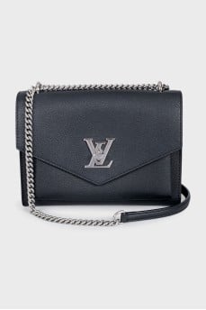 Mylockme black leather bag