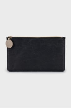 Black leather wallet