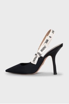 J'Adior Black Slingbacks