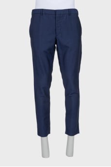 Men's blue tapered trousers