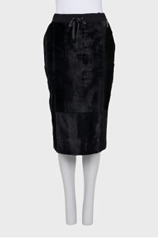 Straight skirt with ties