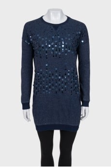 Long jumper with sequins