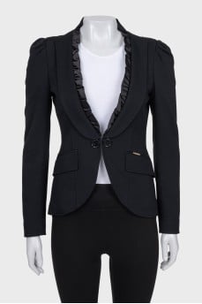 Fitted jacket with ruffles
