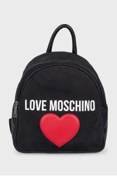 Чорний текстильний рюкзак