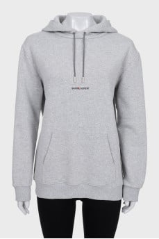 Gray hoodie with logo