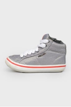 Children's sneakers with side zipper