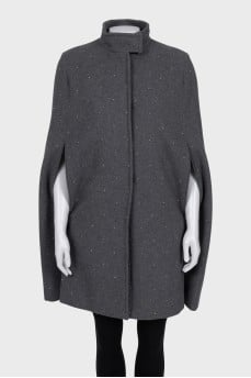 Gray vest with rhinestones