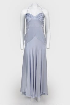 Floor-length dress with thin straps