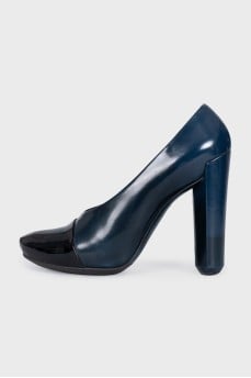 Blue high heels