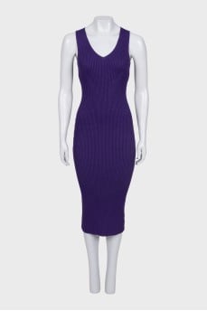 Sleeveless fitted midi dress