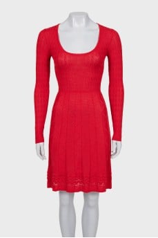 Openwork fitted dress