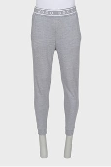 Men's sweatpants with a logo on the waistband