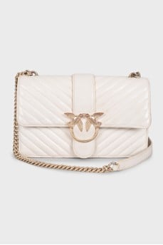 White logo crossbody bag