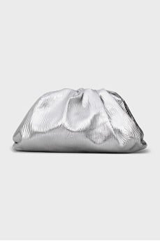 Серебристый клатч Pouch