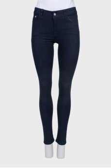 Темно-сині джинси skinny fit з кишенями