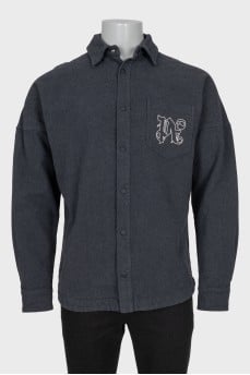 Чоловіча сорочка крою oversize на кнопках