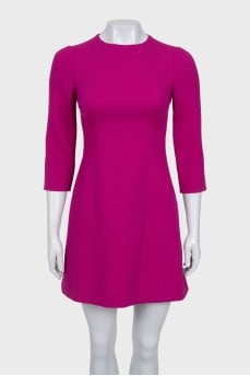 Fitted dress with 3/4 sleeves and a zipper