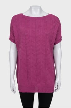 Loose-fitting pink jumper
