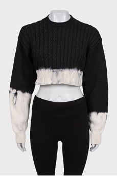 Two-tone cropped jumper