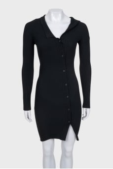 Long sleeve buttoned bodycon dress