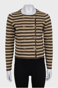 Gold striped cardigan