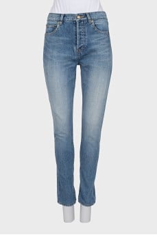 Джинси slim fit з фірмовою вишивкою